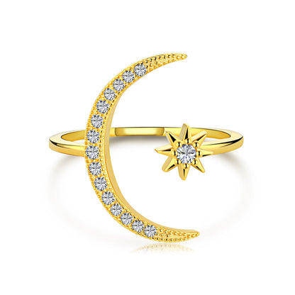 [Vivid Aurora]Eternity Moon & Star Ring