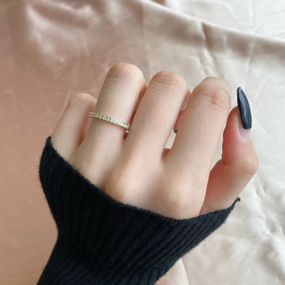 [Vivid Aurora]Delicate Sparkling Round Cut Daily Ring